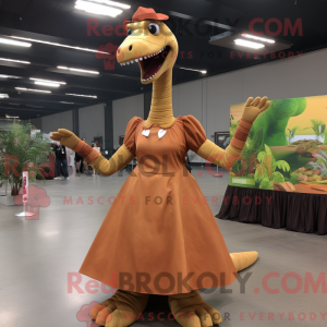 Rust Brachiosaurus mascot...