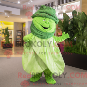 Lime Green Cabbage mascot...