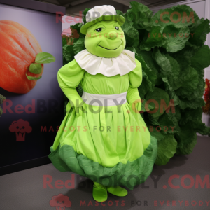 Lime Green Cabbage mascot...