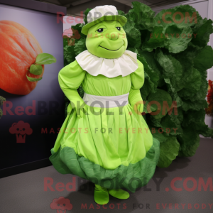 Lime Green Cabbage maskot...