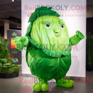 Lime Green Cabbage mascot...