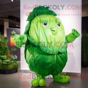 Lime Green Cabbage maskot...