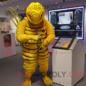 Yellow Trilobite mascot...