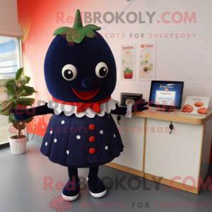 Navy Strawberry Maskottchen...