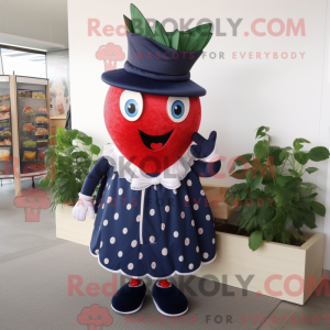 Navy Strawberry mascot...