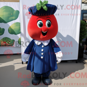 Navy Strawberry mascot...