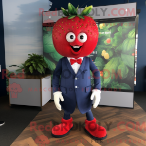 Navy Strawberry mascot...