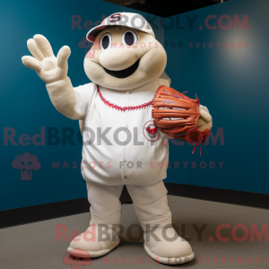 White Baseball Glove mascot...