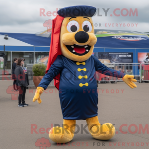 Navy Hot Dog mascot costume...