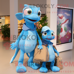 Sky Blue Geckos mascot...
