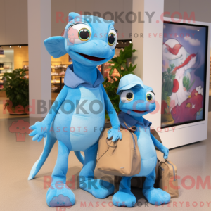 Sky Blue Geckos maskot...