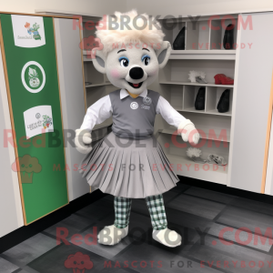 Gray Irish Dancer mascot...