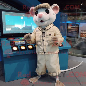 Cream Rat mascot costume...