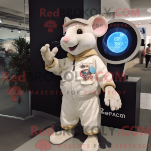 Cream Rat mascot costume...