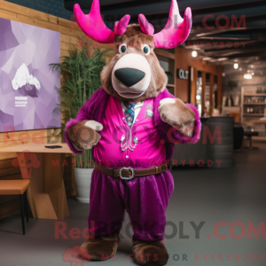 Magenta Moose mascot...