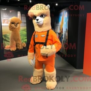 Orange Alpaca mascot...
