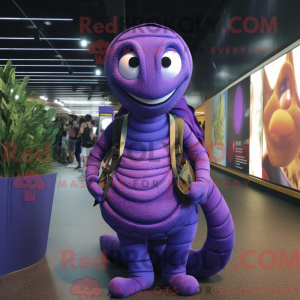 Lilla Snake maskot kostume...