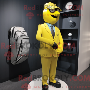 Yellow Golf Bag mascot...