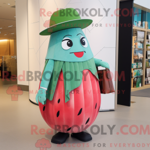 Cyan vandmelon maskot...
