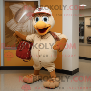 Tan Tyrkiet maskot kostume...
