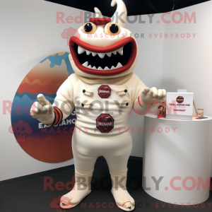 Cream Demon mascot costume...