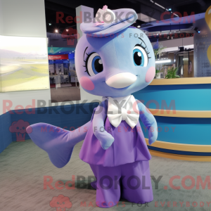 Lavendel-Delfin-Maskottchen...