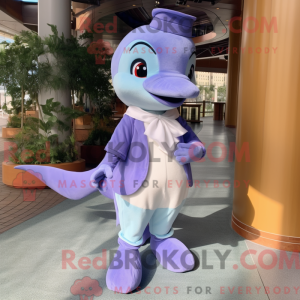 Lavender Dolphin mascot...