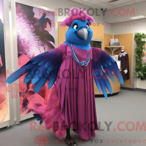 Magenta Blue Jay mascot...