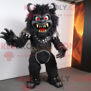Black Demon-mascottekostuum...