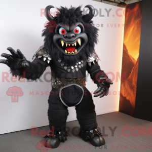 Black Demon maskot kostyme...