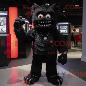 Black Demon maskot kostym...