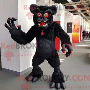 Black Demon-mascottekostuum...