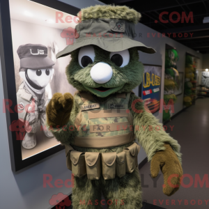 Gray Green Beret mascot...