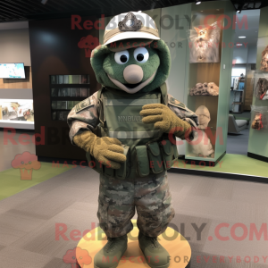 Gray Green Beret mascot...