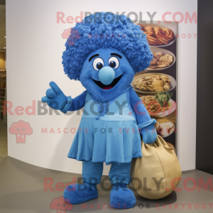 Blue Falafel mascot costume...