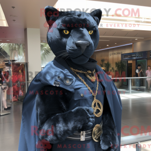 Navy Panther mascot costume...