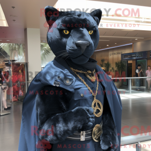 Navy Panther maskot kostume...