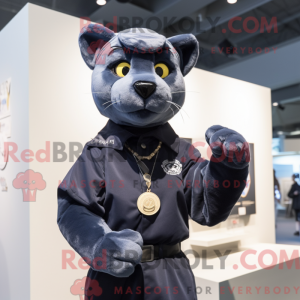 Navy Panther mascot costume...