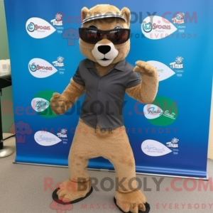 Tan Jaguarundi mascot...