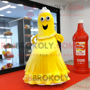 Gul flaske med ketchup...