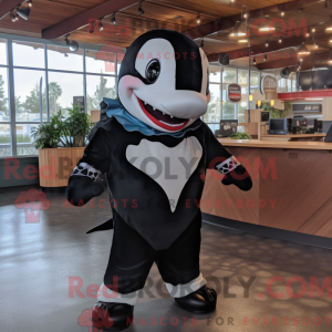 Killer Whale mascot costume...