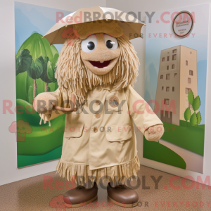 Personaggio mascotte beige...