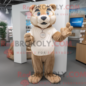 Beige Mountain Lion maskot...