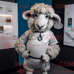 Sølv Merino Sau maskot...