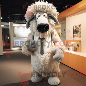 Silver Merino Sheep mascot...