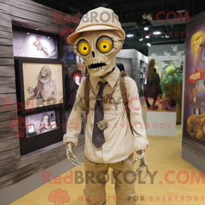 Tan Undead mascot costume...