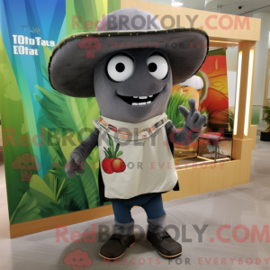 Gray Fajitas mascot costume...