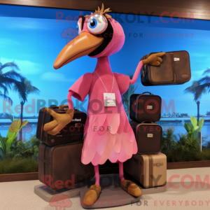 Brown Flamingo mascot...