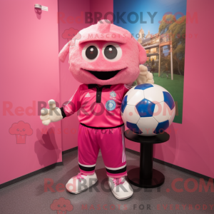 Pink Soccer Ball maskot...
