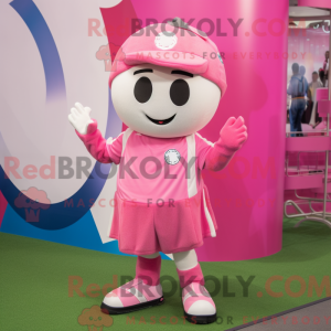 Pink Soccer Ball mascot...